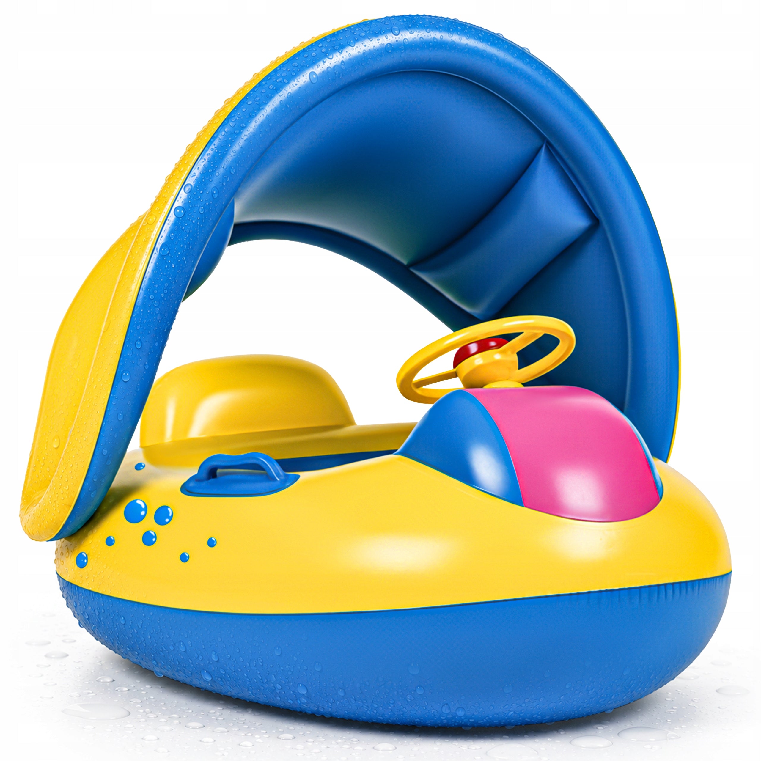 BABY SWIMMING WHEEL CHILDREN WITH STEERING WHEEL INFLATABLE PONTOON