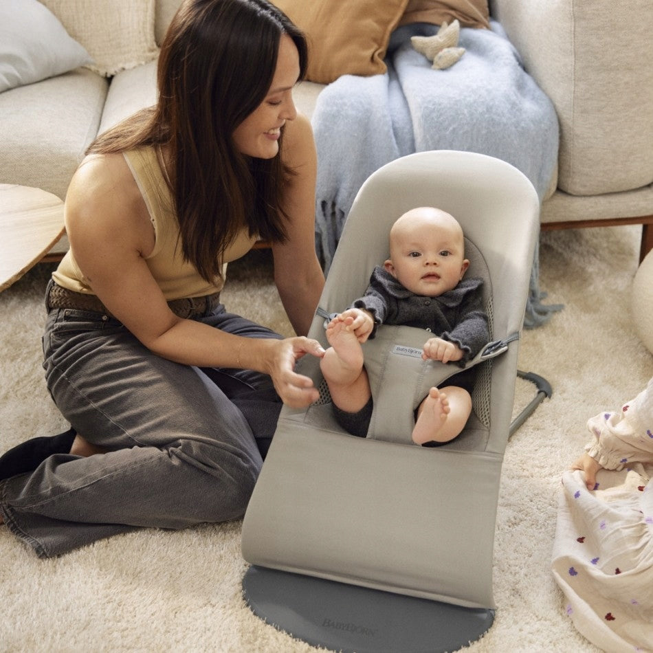 BABYBJORN - BALANCE SOFT WOVEN/JERSEY Tri Fabric Sand Gray bouncer Brand BabyBjörn