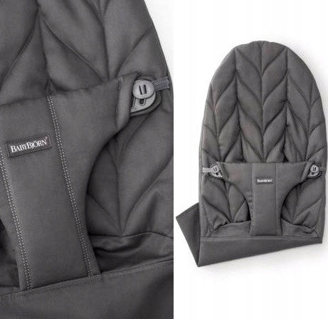 BABYBJORN PETAL Quilt, Bliss Woven, Anthracite c. grey