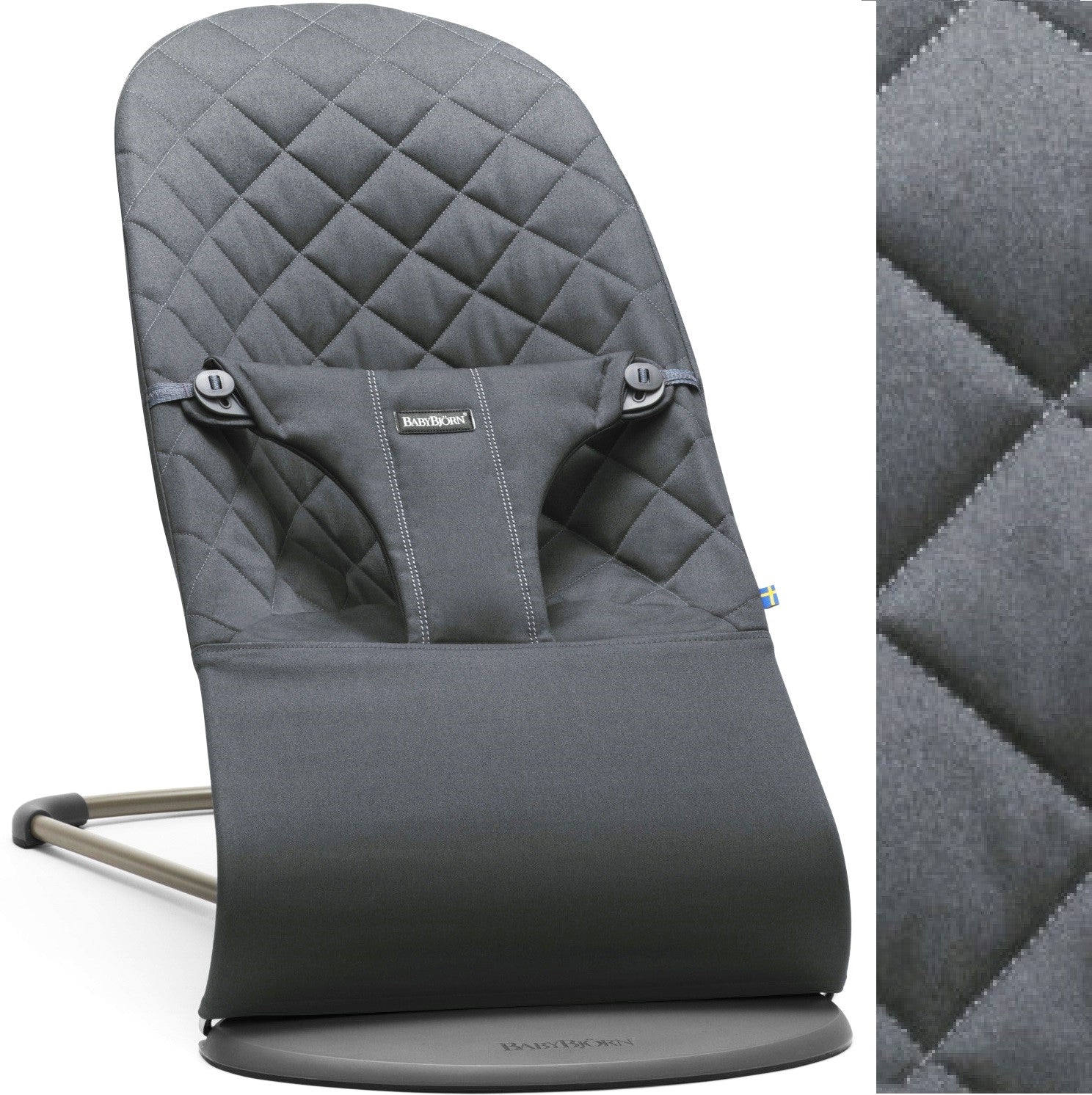 BABYBJORN lounger Bliss (Woven) Anthracite grey up to 13 kg folding