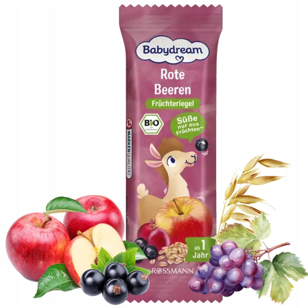 BABYDREAM BIO HEALTHY BAR FOR CHILDREN WITH RED FRUIT WITHOUT SUGAR