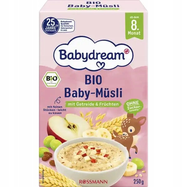 BABYDREAM BIO MUESLI FRUIT AND CEREALS WITH AMARANTH 8m