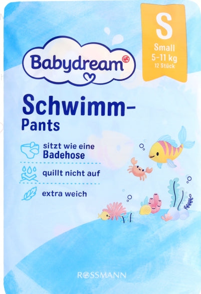 BABYDREAM SWIMMING DIAPERS Roz.S Small, 5-11 kg 12sz