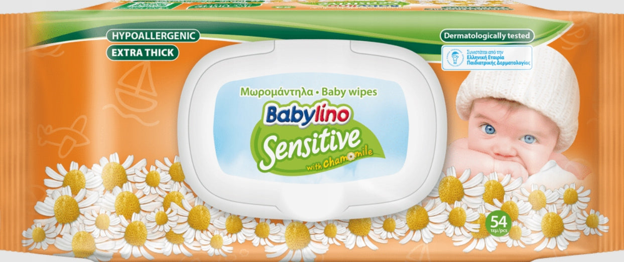 BABYLINO SENSITIVE WIPES WITH CHAMOMILE 54pcs