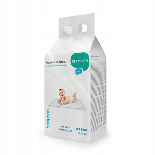 BABYONO CHANGING PADS 40x60 20pcs 513/20 EAN (GTIN) 5901435414347