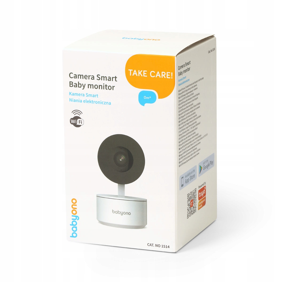 BABYONO NANNY ELECTORAL CAMERA SMART FULL HD WIFI ROTATING NIGHT MODE Packaging status original