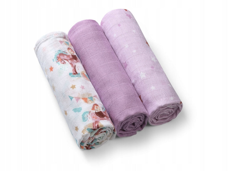 BABYONO NAURAL DIAPER MADE OF BAMBOO DIAPER 3 PIECES