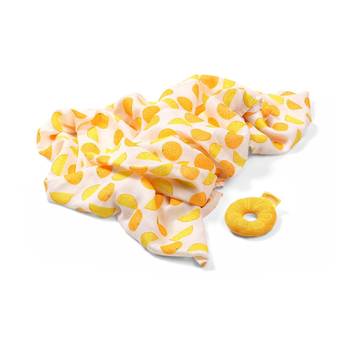 BabyOno Windel Bambus und Rassel, Orange 536/03 