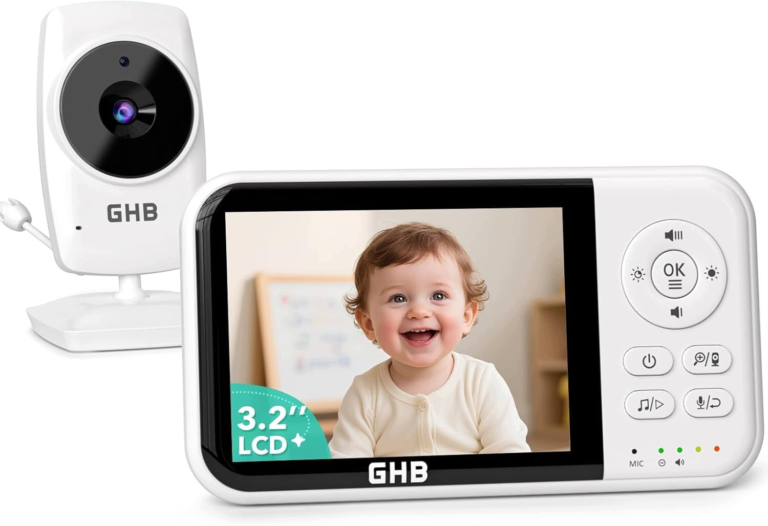BABYPHONE BABY MONITOR 3,2" LCD 2100MAH NIGHT VISION