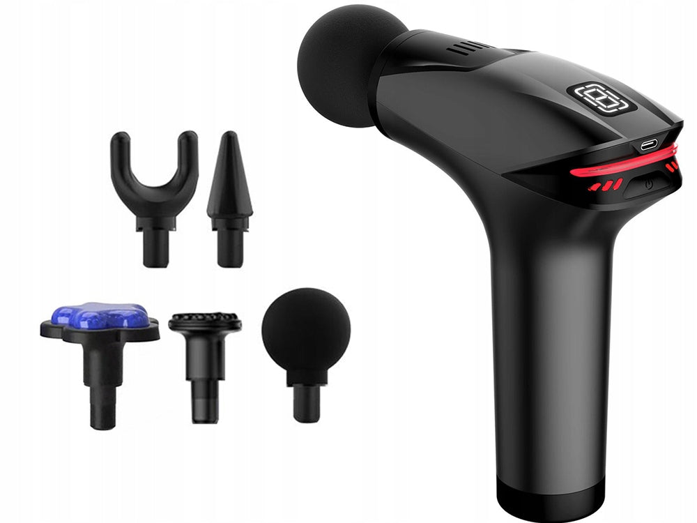 BACK MASSAGE GUN BODY LEGS MASSAGER POWERFUL MASSAGE GUN 5 TIPS Packaging status original