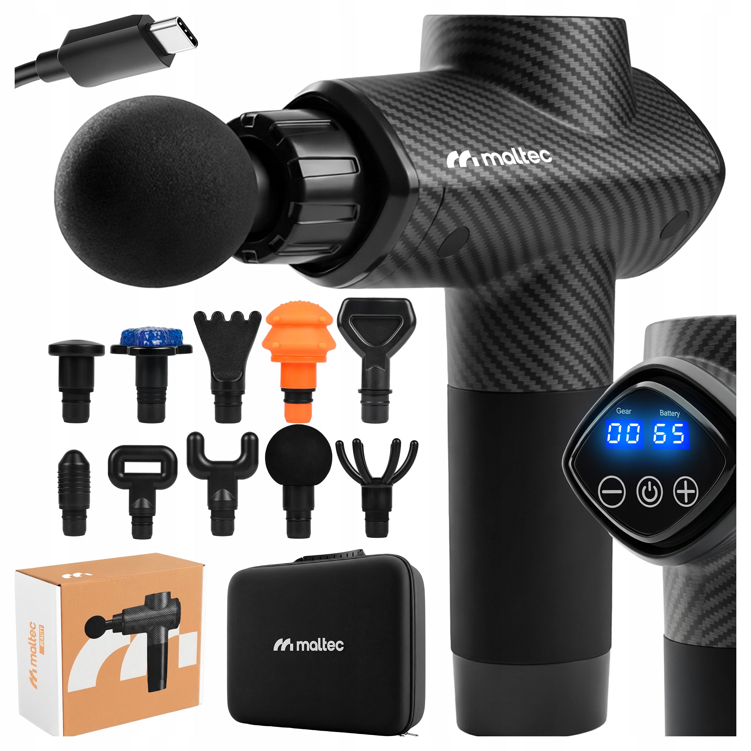 BACK MASSAGE GUN FOR FOOT BODY MASSAGER MASSAGE GUN CASE 10 TIPS