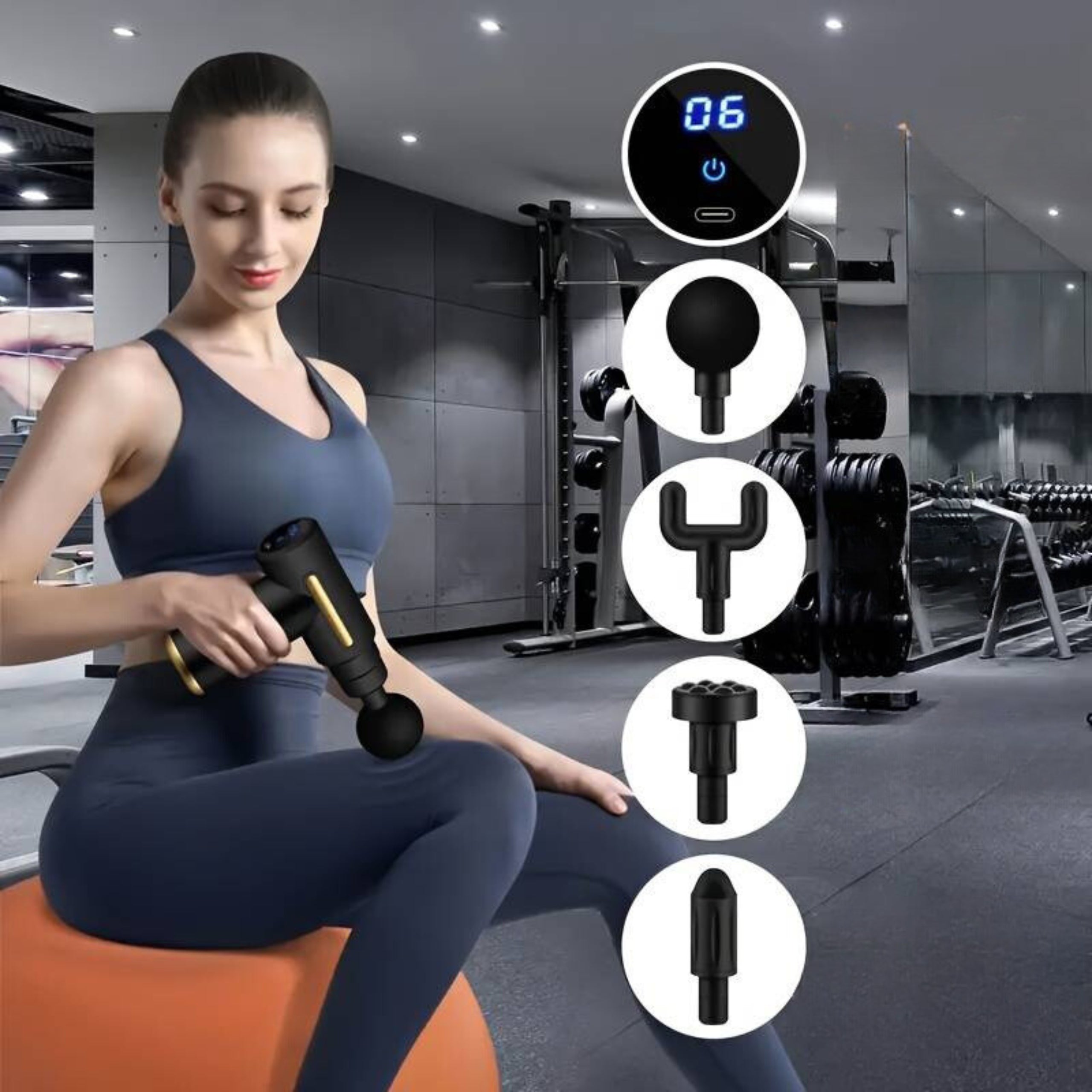 BACK MASSAGE GUN OF THE NECK MUSCLES MASSAGER VERY STRONG AKU Packaging status original