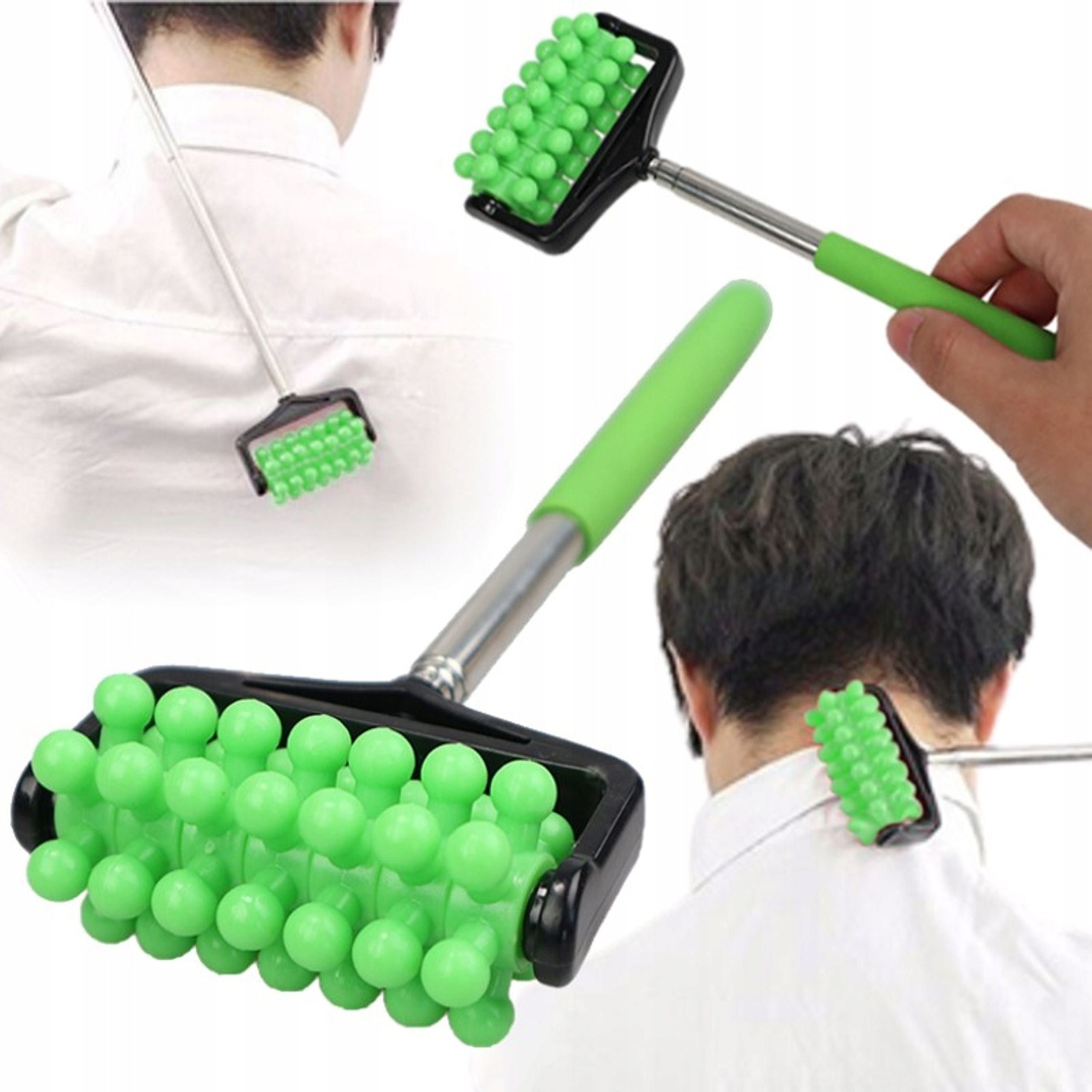 BACK MASSAGE ROLLER SCRATCHER MASSAGER TELESCOPIC FOLDING V5