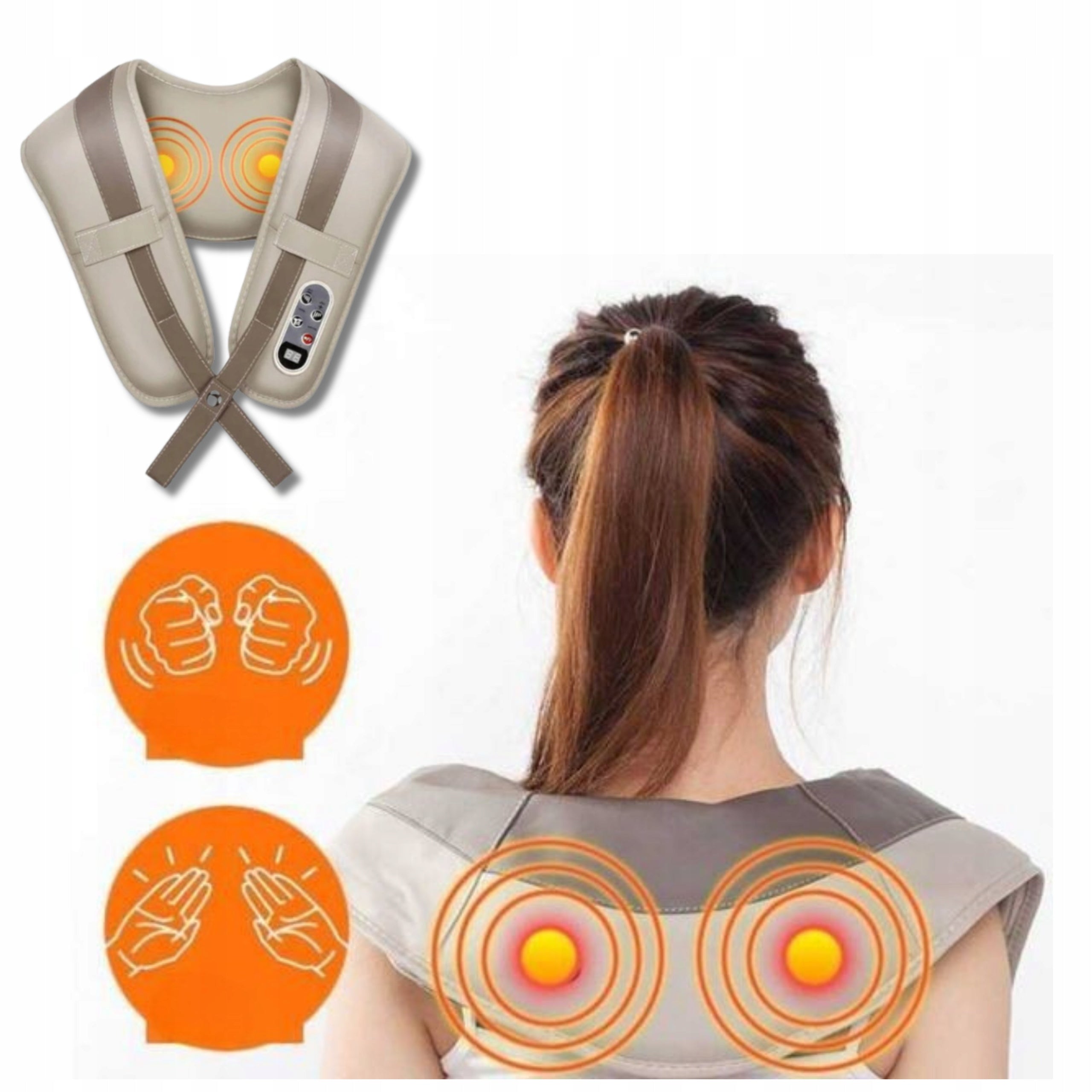 BACK NECK MASSAGER BODY FOOT WIRELESS HEATED 100 MODES Packaging status original