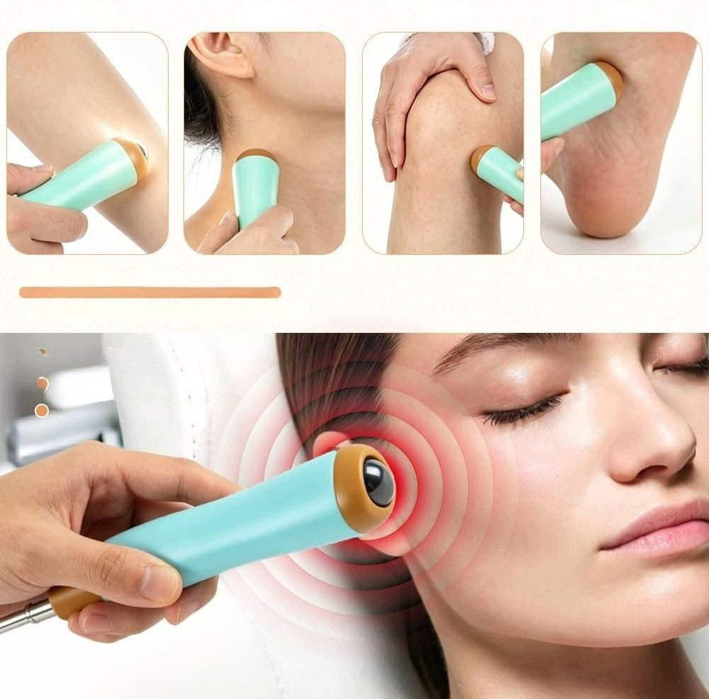 BACK SCRAPER WITH MASSAGE ROLLER – WOODEN, ADJUSTABLE 21 TO 54 CM Packaging status original