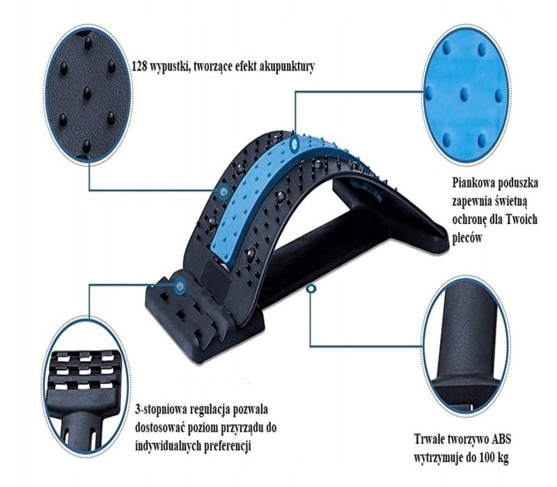 BACK STRETCHING DEVICE MASSAGER WITH MAGNETS PROJECTIONS RELAXATION Brand no brand