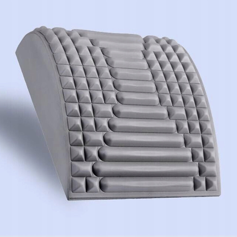 BACK STRETCHING DEVICE STRONG SPINE MASSAGER HELPFUL BACK PAIN Color gray