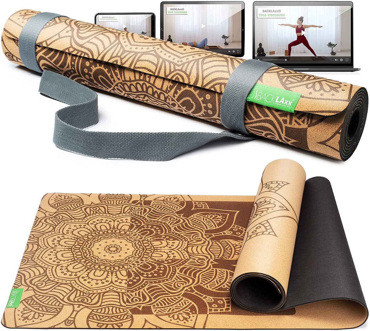 BACKLAXX 4 Mm Non-Slip Natural Rubber Yoga Mats
