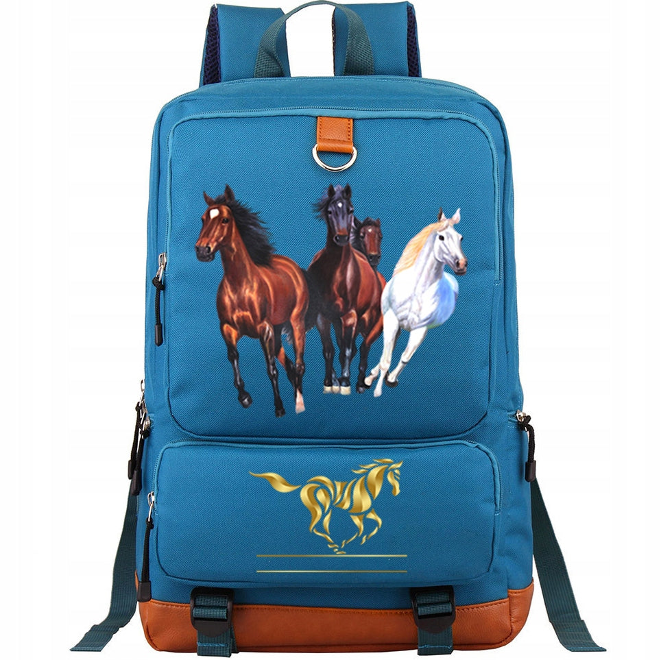 BACKPACK A4 SCHOOL BEAUTIFUL HORSES UNIQUE COLORS Brand no brand