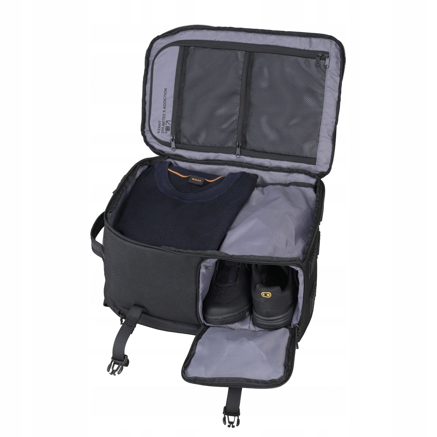 BACKPACK/BAG KENNY RACING TRAVEL BAG CAPACITY 42L BLACK Manufacturer's catalog number 261-6117012