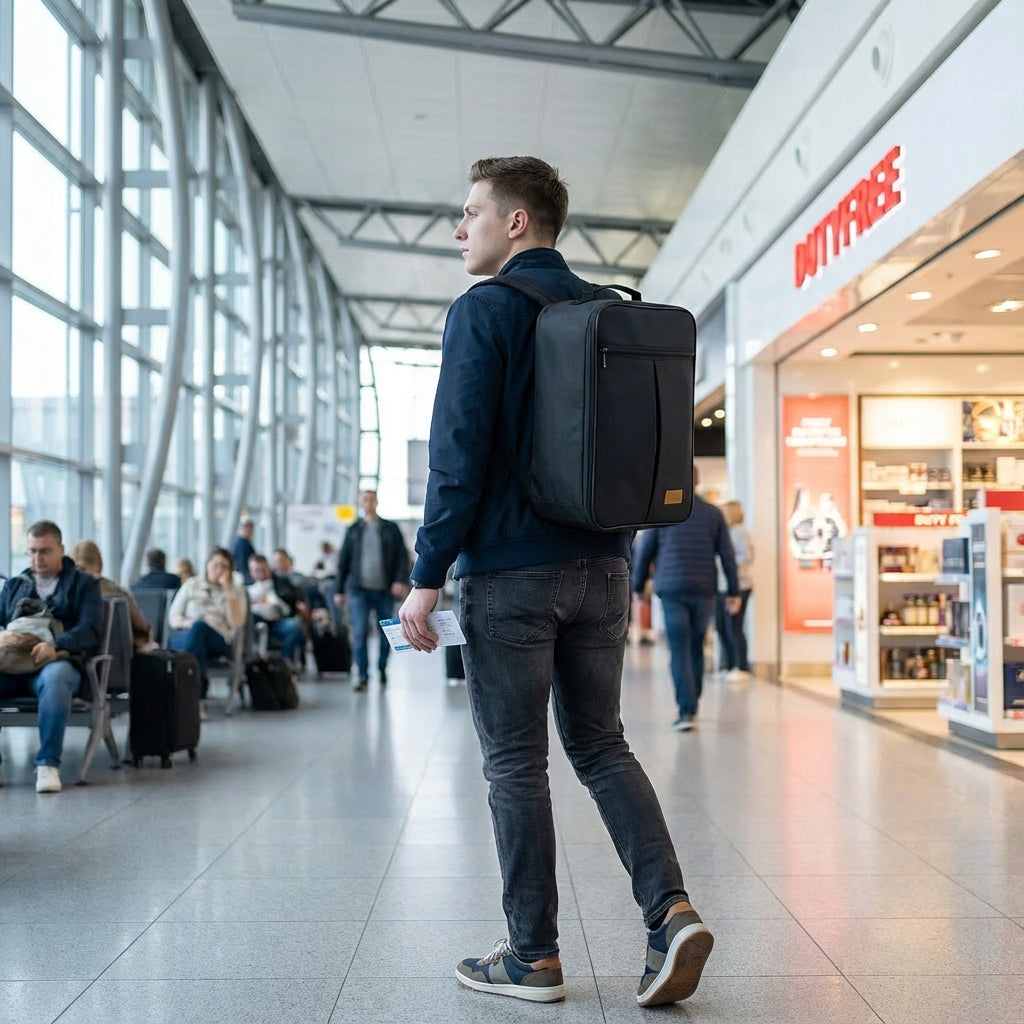 BACKPACK BLACK for AIRPLANE Cabin BAGAZ Handheld GRACIO Ryanair Wizzair Packaging status original