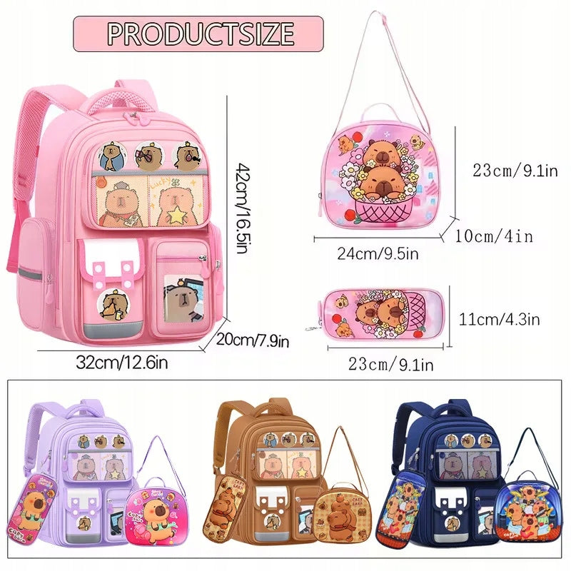 BACKPACK CAPYBARA SCHOOL SATCHEL A4 LARGE CLASS 3-6+ HANGER Manufacturer code 78451