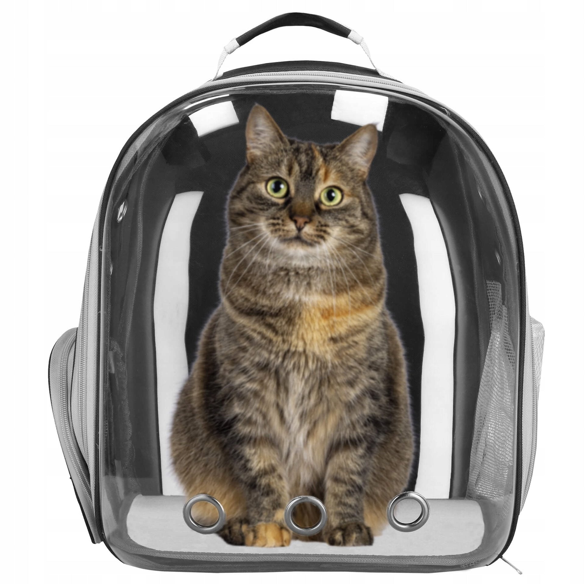 BACKPACK CAT CARRIER DOG ANIMALS BAG WITH VENTILATION HOLES Build type to be worn on the back for hand carrying top opening front or side opening locked