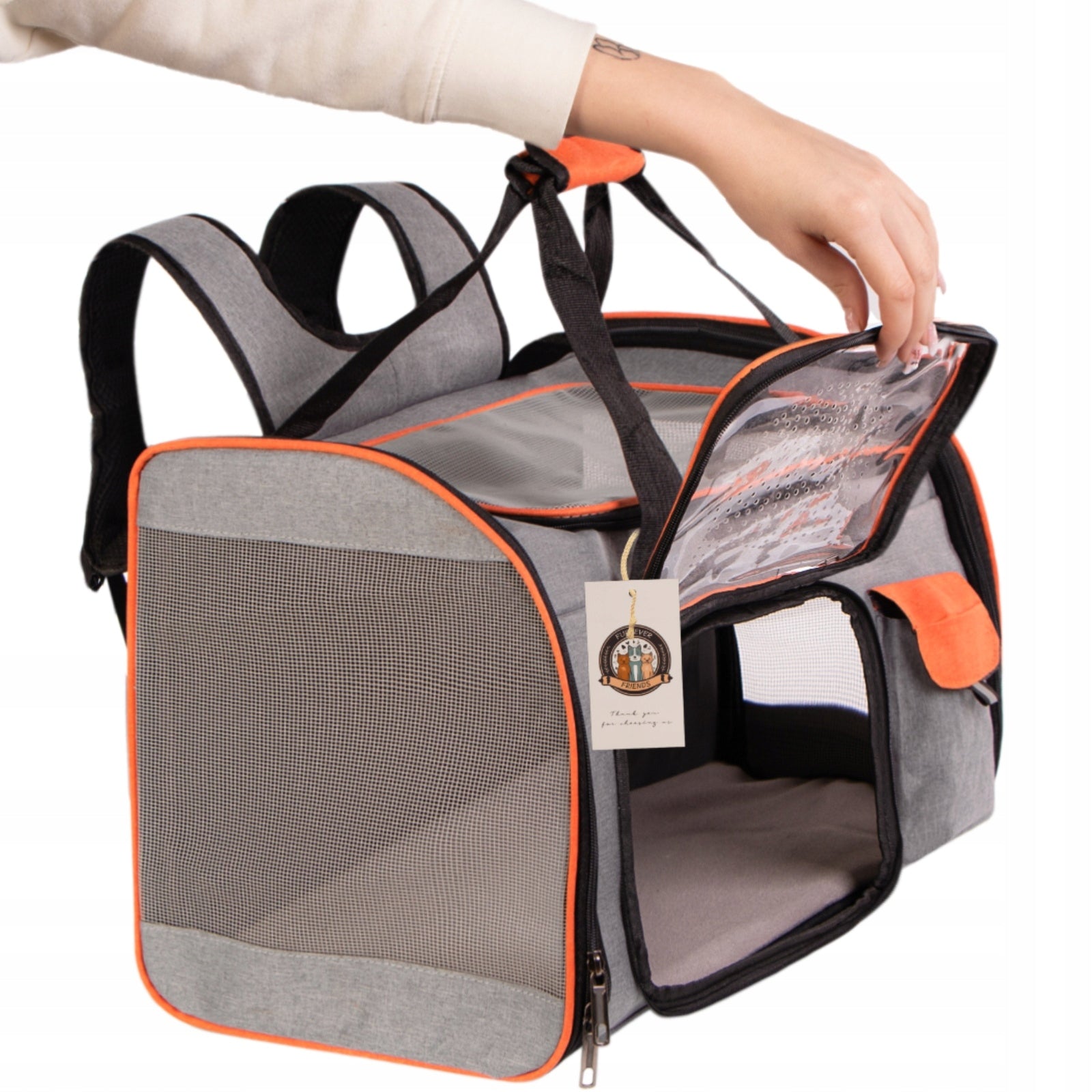 BACKPACK CAT DOG BAG RESISTANT COMFORTABLE STYLISH 2IN1 BREATHABLE LIGHTWEIGHT Product width 30 cm