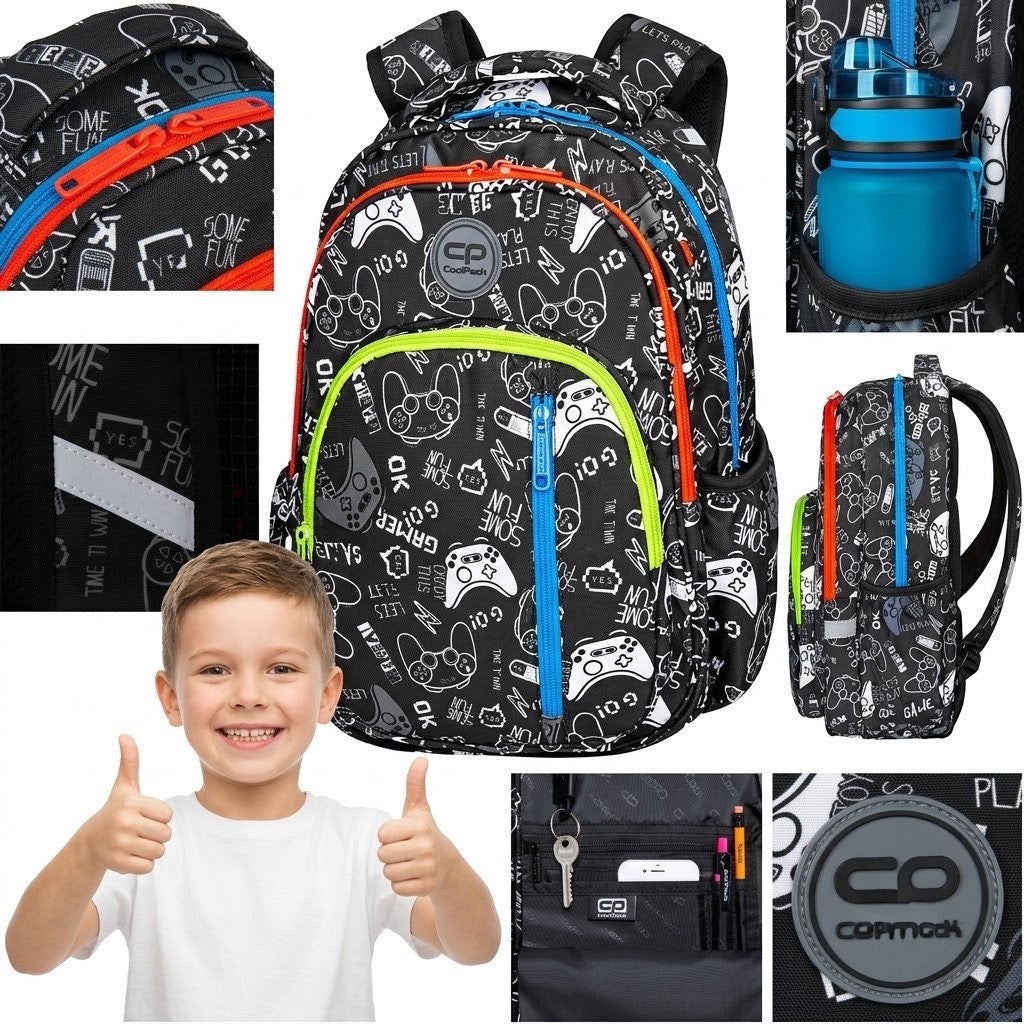 BACKPACK COOLPACK CLASS 1 3 AND 4 8 SCHOOL SATCHEL BAG FOR BOY LARGE