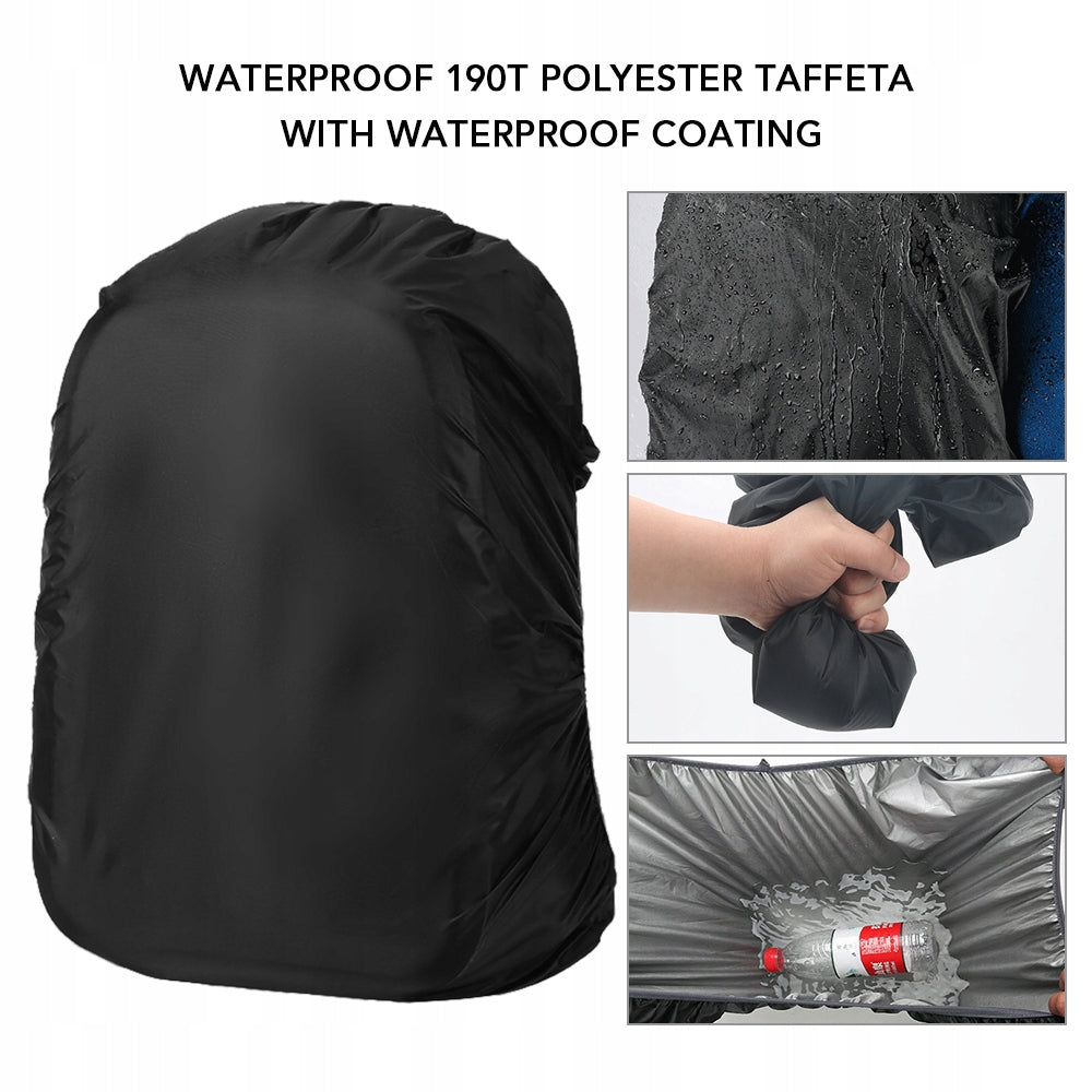 BACKPACK COVER WATERPROOF RAIN OUTDOOR TREKKING 30-40L Color black