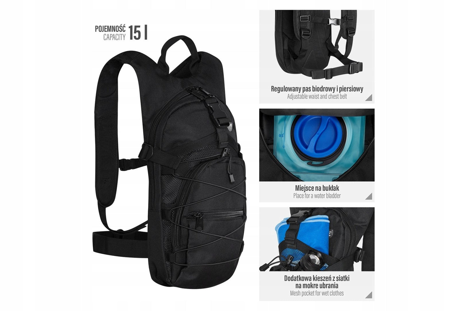 BACKPACK CRAB BLACK NC1732 /NILS CAMP Packaging status original