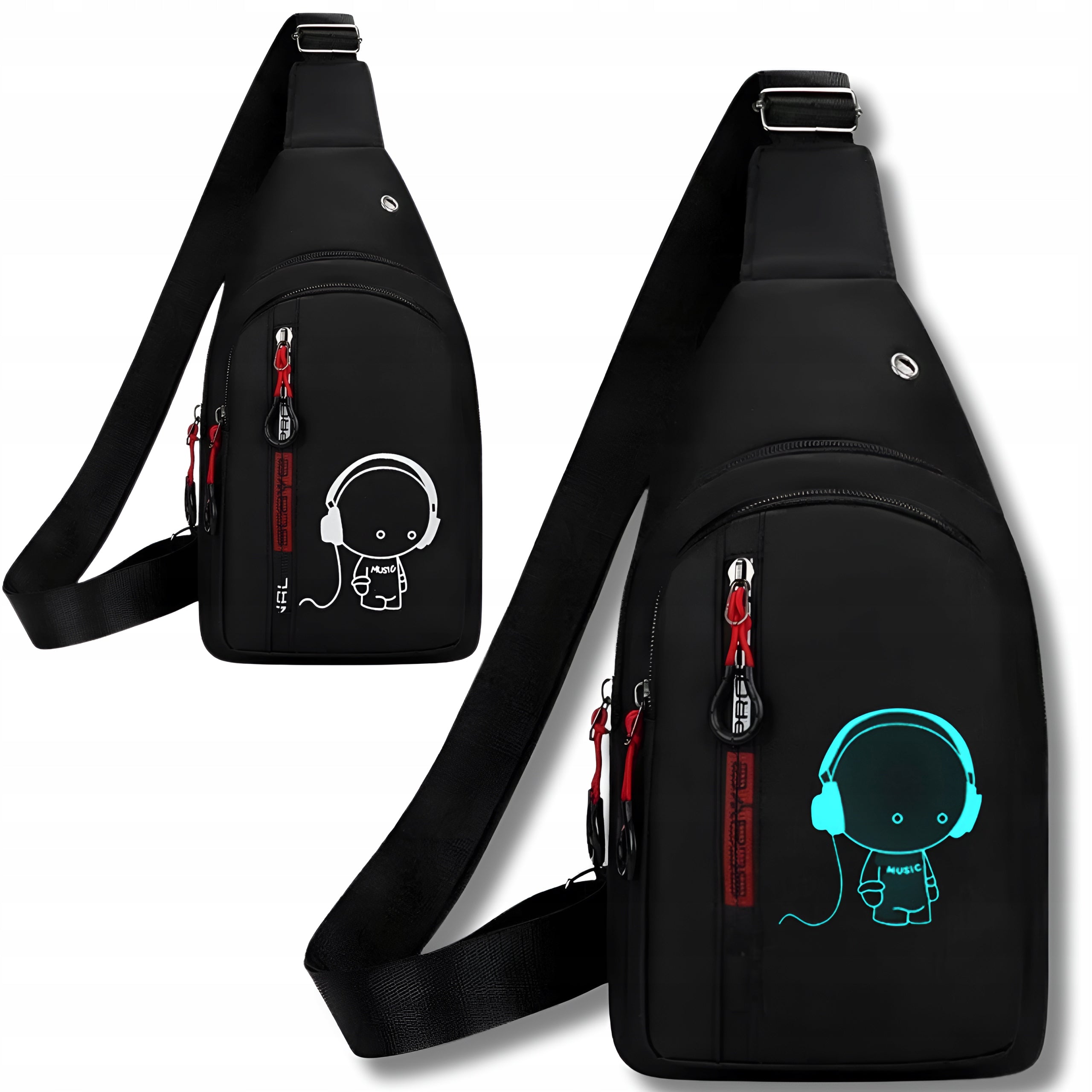 BACKPACK CROSSBODY SHOULDER BAG SACHET GLOWING FOR SCHOOL YOUTH Brand Bergens