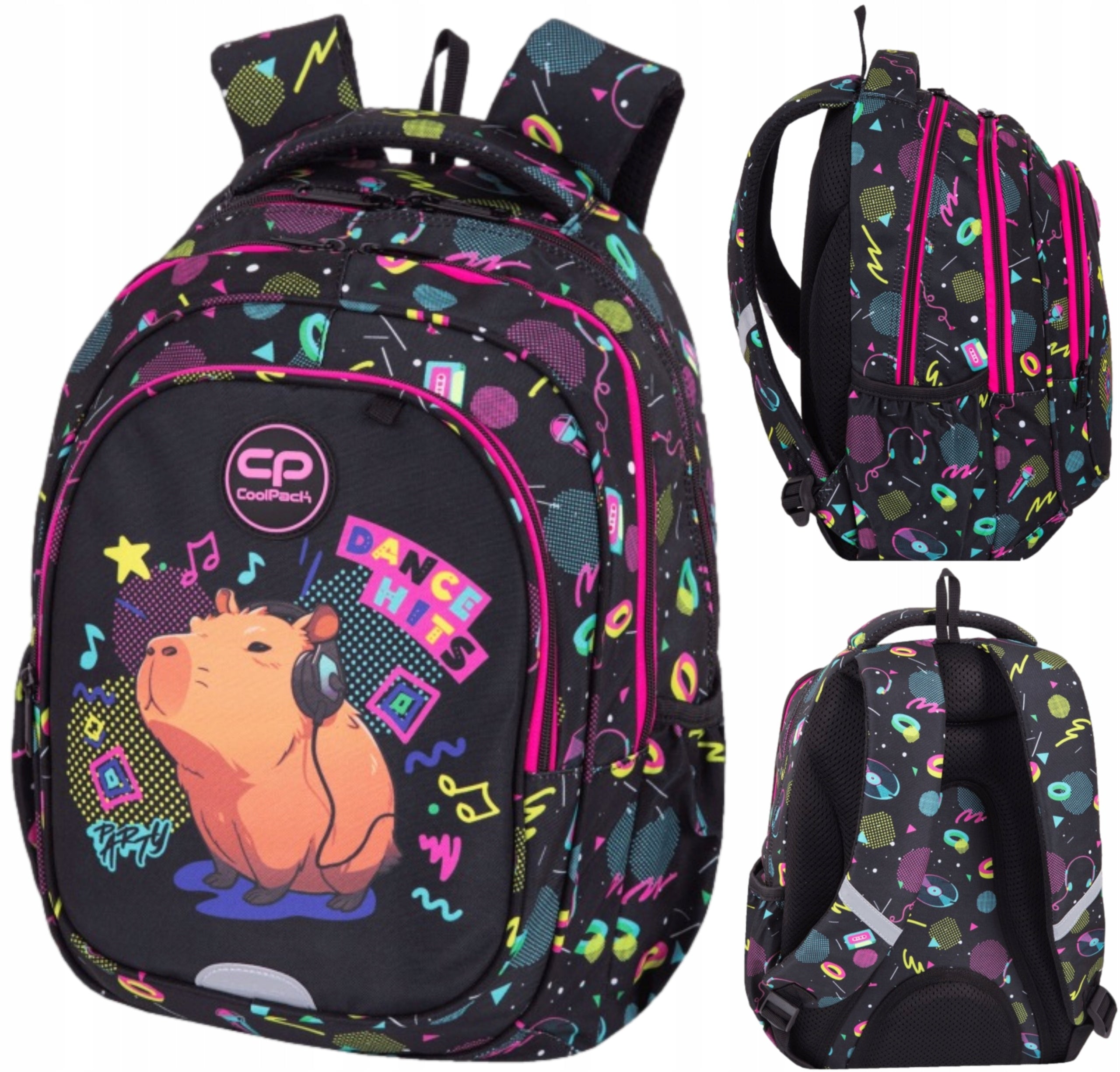 BACKPACK CoolPack SCHOOL YOUTH FAST CAPYBARA MUSIC CLASS 1-3 Packaging status original