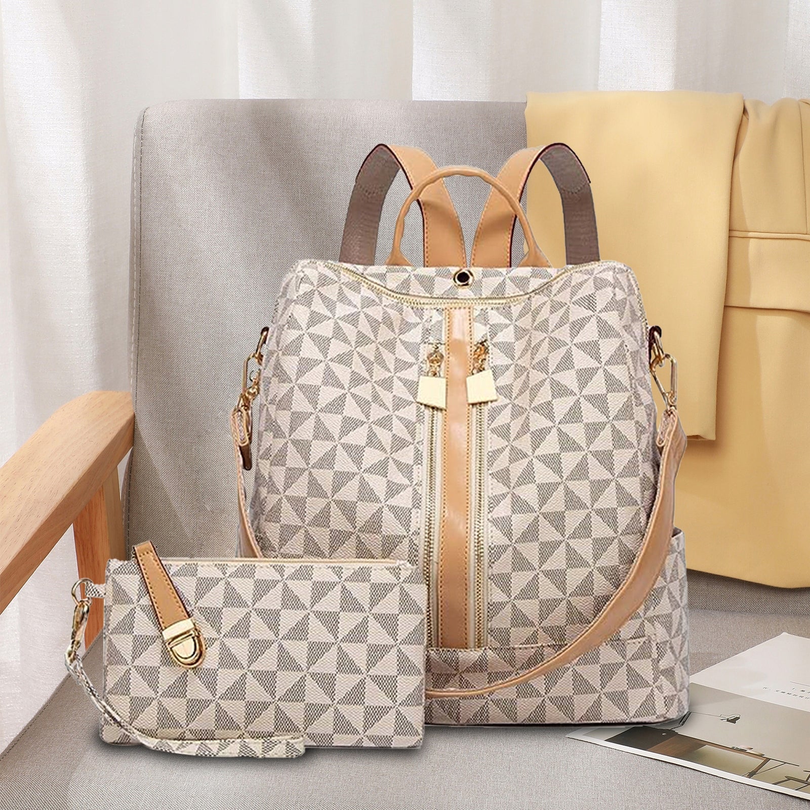 BACKPACK ELEGANT WOMEN'S ROOMY FASHIONABLE PRACTICAL 2IN1 SHOULDER BAG Brand no brand