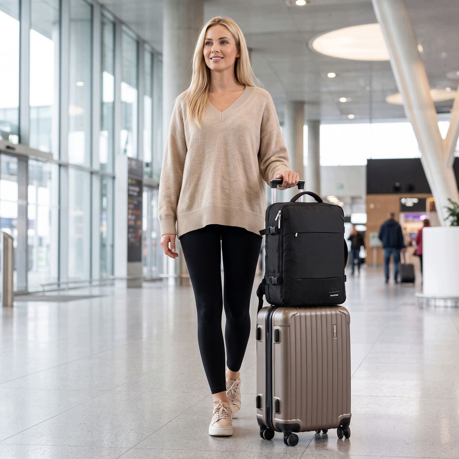 BACKPACK FOR AIRCRAFT 40X30X20 CABIN RYANAIR WIZZAIR BOX-POCKET OUTTEC Brand Outtec