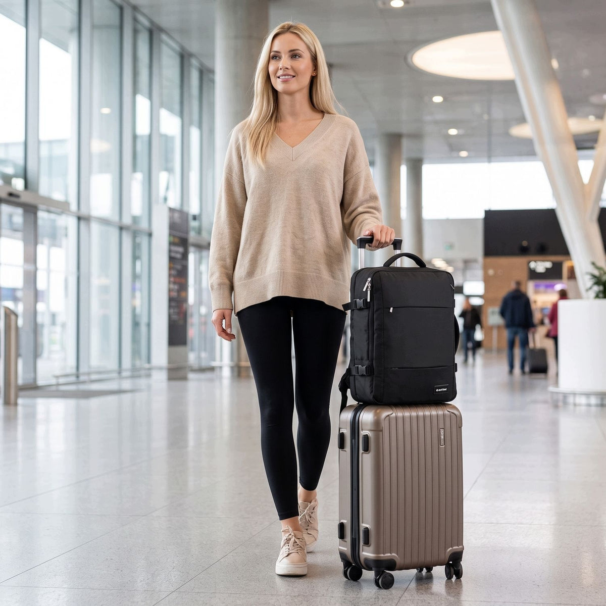 BACKPACK FOR AIRCRAFT 40X30X20 CABIN RYANAIR WIZZAIR BOX-POCKET OUTTEC Brand Outtec