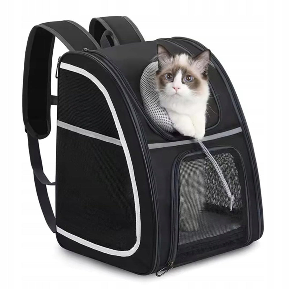BACKPACK FOR CAT DOG TRANSPORTER CARRIER BAG FOR ANIMALS BLACK Brand no brand