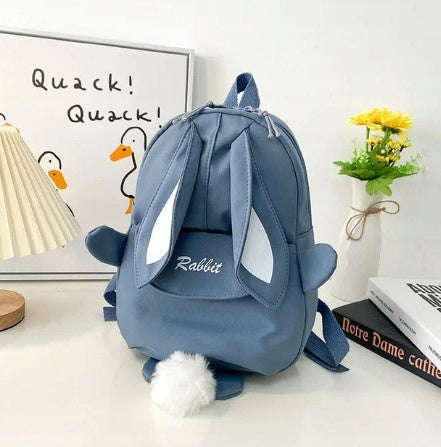 BACKPACK FOR CHILDREN SCHOOL RABBIT WITH EARS BLUE BUNNY BACKPACK Manufacturer code KRÓLICZEK NIEBIESKI