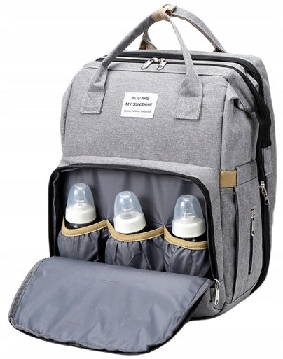 BACKPACK FOR MOM BAG ORGANIZER CHANGING TABLE DIAPER TOOLBOX GREY Brand no brand