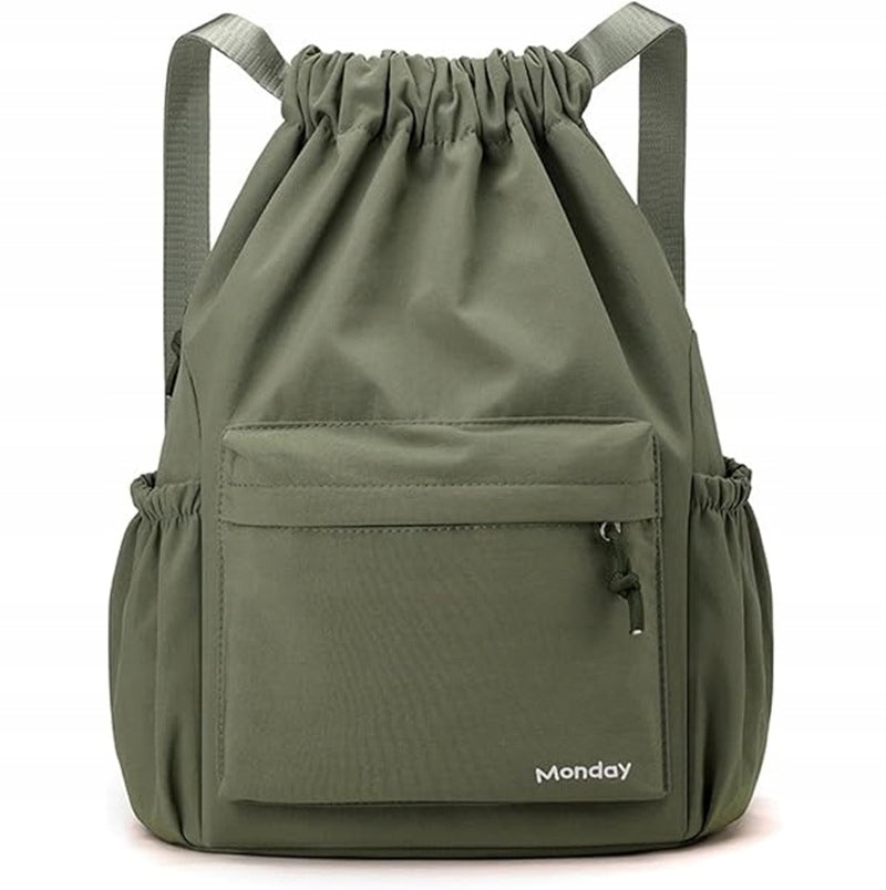 BACKPACK KHAKI BAG PULL-DOWN SCHOOL SPORTS ROOMY FOR TERRAMODA TRIP