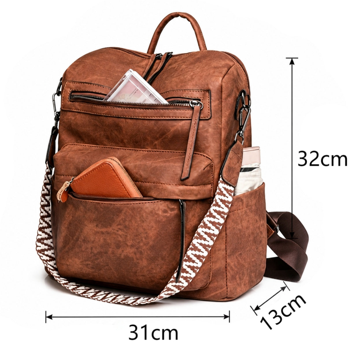 BACKPACK LEATHER BAG WOMEN'S BAG ROOMY STYLISH BACKPACK Brand no brand