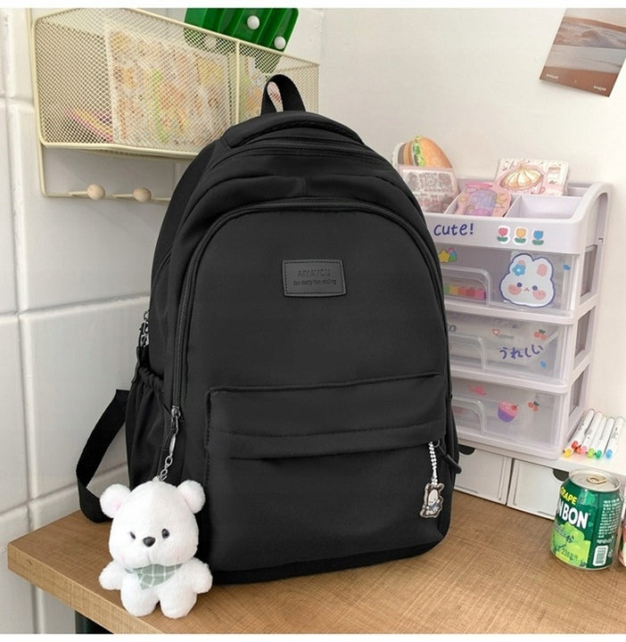 BACKPACK LIGHT HIKING YOUTH BLACK SPORTS SCHOOL + KEYCHAIN BEAR Manufacturer code Plecak o dużej pojemności