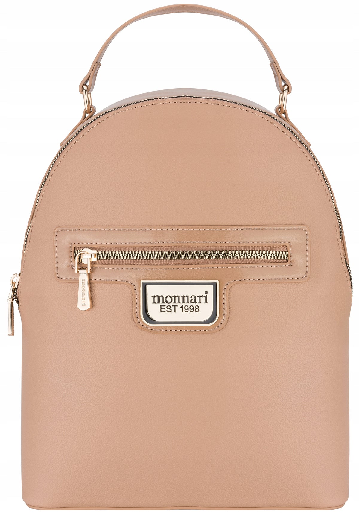 BACKPACK MONNARI ELEGANT BEIGE LOGO POCKET Brand Monnari