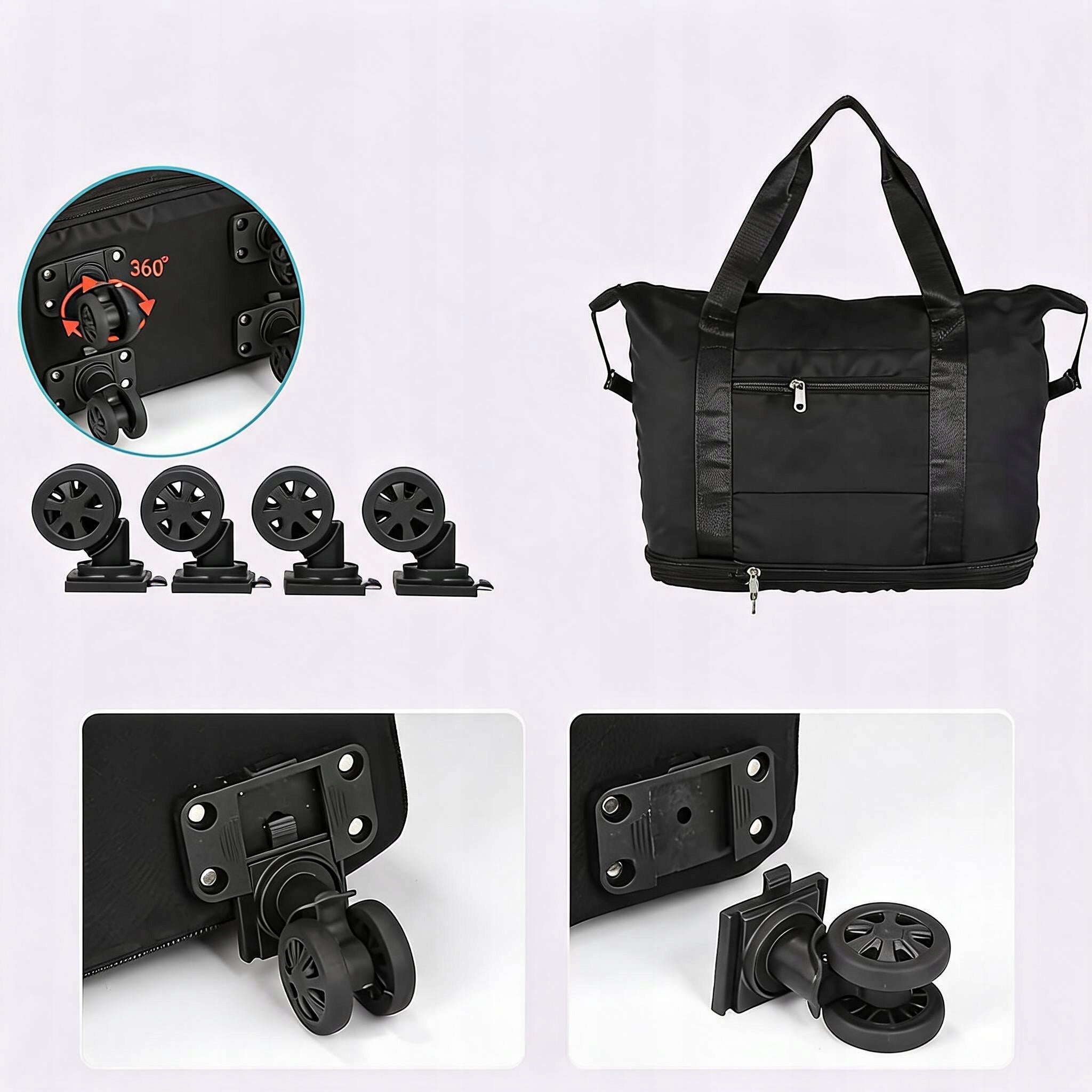 BACKPACK ON WHEELS 54 L SMOOTH CASTORS EXPANDABLE HIGH LOAD CAPACITY Brand no brand