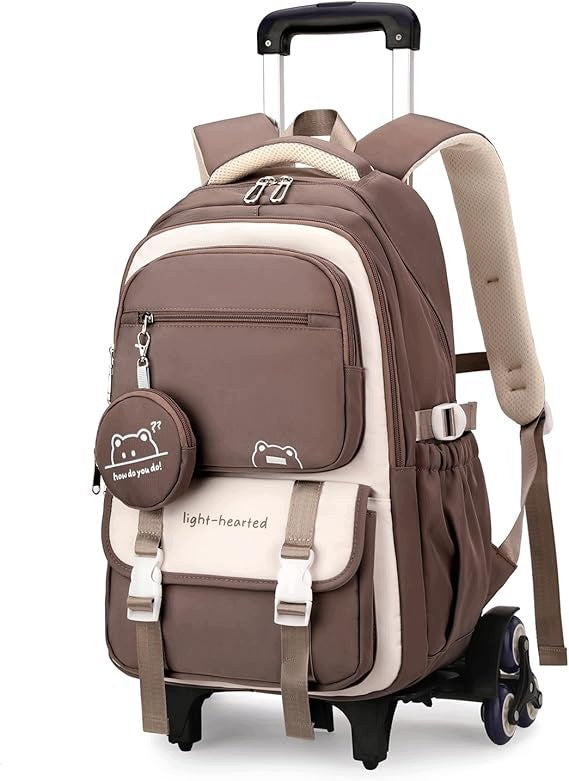 BACKPACK ON WHEELS FOR CHILDREN'S SCHOOL REMOVABLE WHEELS FOR GIRLS