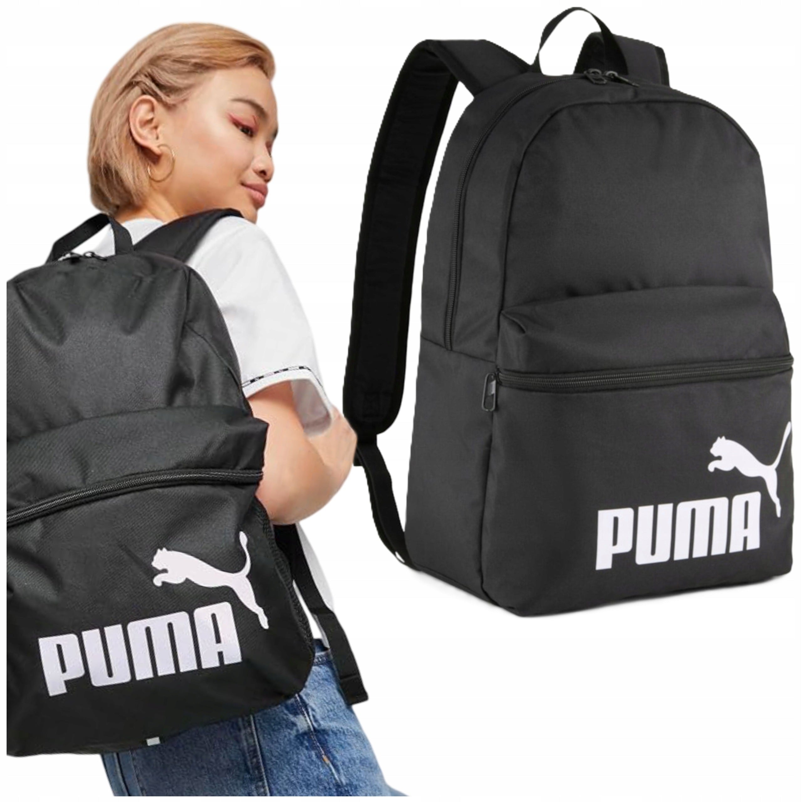 BACKPACK PUMA BLACK 22L SPORTS SCHOOL YOUTH FOR UNISEX SCHOOL