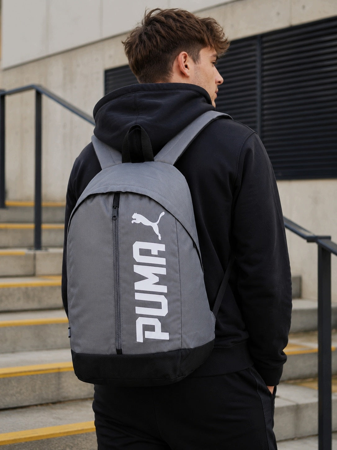 BACKPACK PUMA GREY SPORTS SCHOOL FOR TRAVEL TRAINING 21L Packaging status original