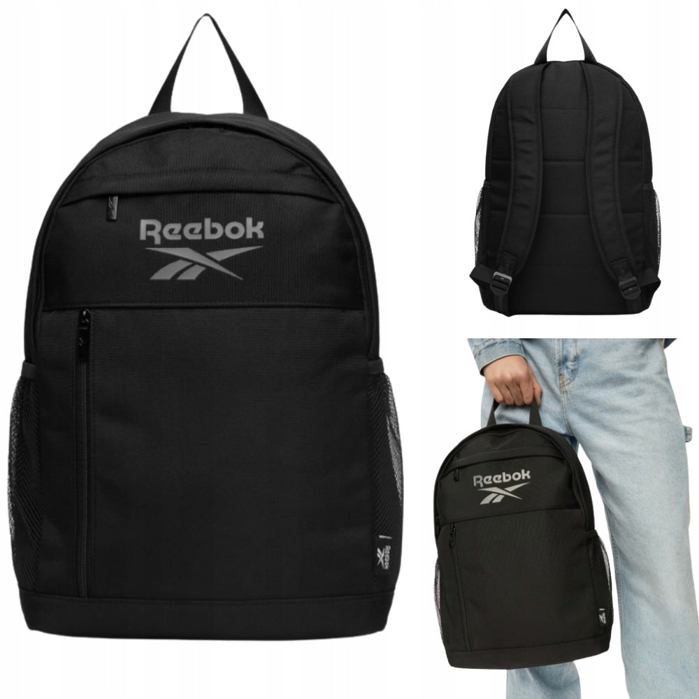 BACKPACK REEBOK BLACK CITY A4 SCHOOL SPORTS LAPTOP TRAVEL ONE SIZE