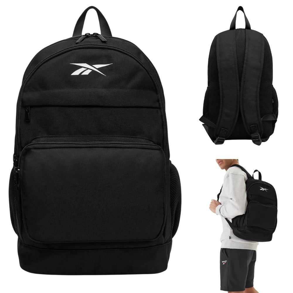 BACKPACK REEBOK BLACK SPORTS A4 CITY SCHOOL UNIVERSITY CHILD GIFT