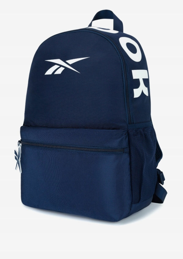 BACKPACK REEBOK NAVY BLUE with white school sports logo roomy and packable